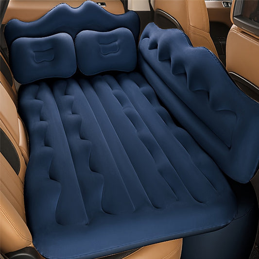 Foldable Inflatable Car Air Mattress for SUV & RV | Portable Travel Air Bed with Rear Seat Cushion For Comfortable Sleep