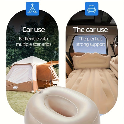 Foldable Inflatable Car Air Mattress for SUV & RV | Portable Travel Air Bed with Rear Seat Cushion For Comfortable Sleep