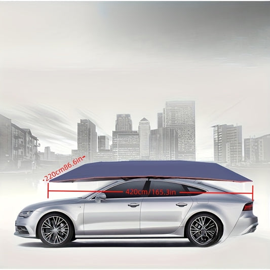 Semi-Automatic Foldable Car Sunshade –  Canopy for Sun Protection, Interior Cooling & Portable UV Shield