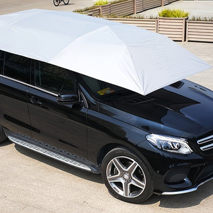 Semi-Automatic Foldable Car Sunshade –  Canopy for Sun Protection, Interior Cooling & Portable UV Shield